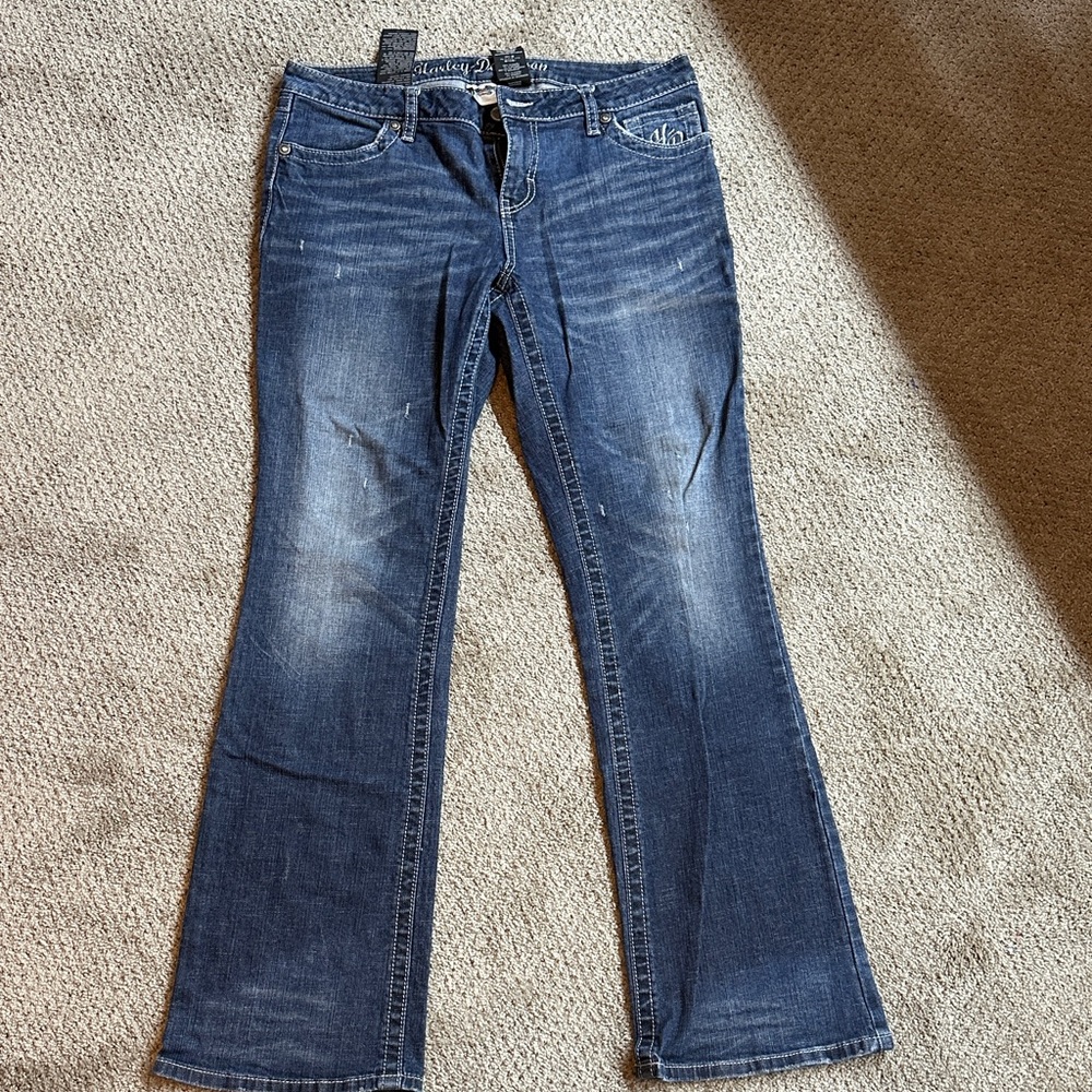 Harley-Davidson Women's Dark Blue Flare Jeans
